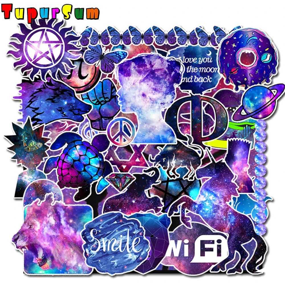 

35Pcs/set Starry Sky PVC Waterproof Wall Sticker On Laptop Luggage Skateboard Phone Motorcycle Refrigerator Stationery Stickers