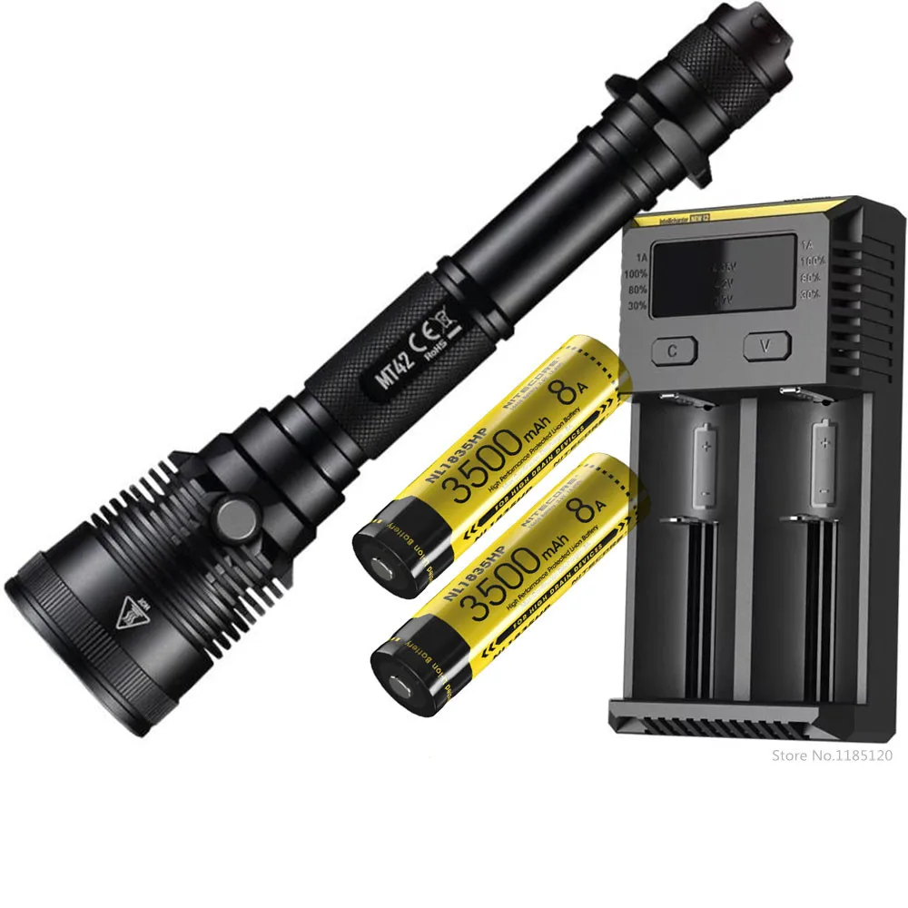 

NITECORE MT42 Tactical Flashlight CREE XHP35 HD LED max 1800 lumen Long Rang Throw 470 meters outdoor Hunting Torch Searchlight