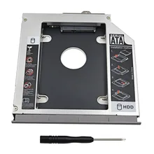 Алюминиевый 2-ой HDD Caddy 12,7 мм SATA 3,0 внешний жесткий диск SSD коробка анклаура для hp Probook 6360B 6435B 6440B 6445B 6450B 6455B