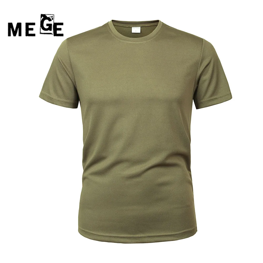 

Mege Knight Brand Clothing Men's Military Tactical Solid Color Breathable Quick-drying Short Sleeve Hunting Hiking Outdoor Shirt