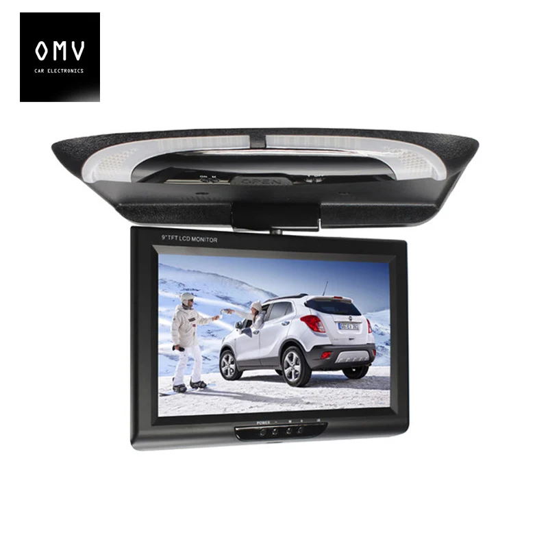 Omv 921av 9 дюймов 800*480 автомобилей Мониторы потолочный ЖК-дисплей Цвет флип Подпушка