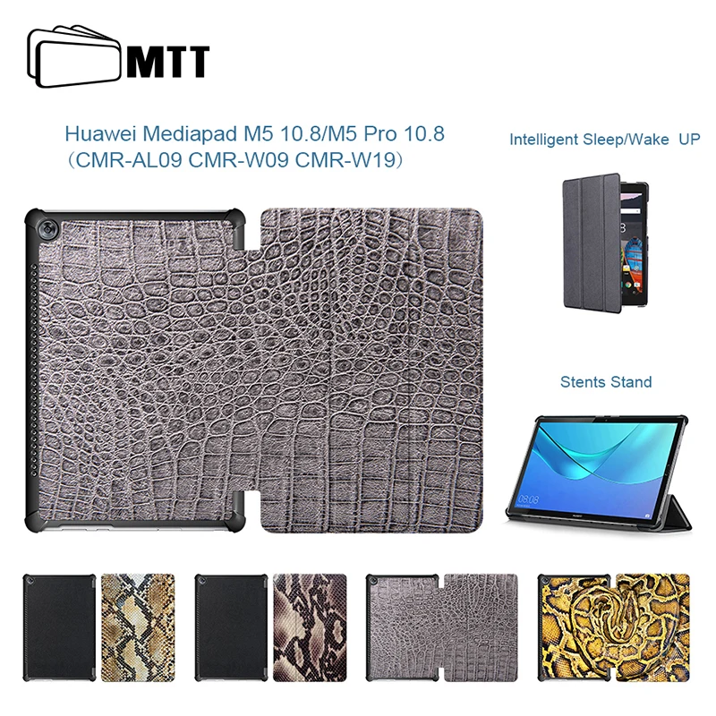 

Snakeskin Texture Leather Stand Smart Case for Huawei MediaPad M5 10.8 Flip Leather Tablet Cover for Huawei M5 pro 10.8 Cases