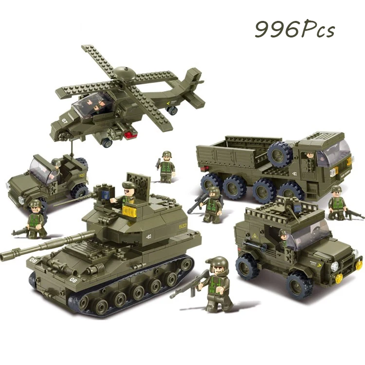 

Models building toy 0311 996pcs Military Block Army Joint Attack Truck Building Blocks compatible with lego toys & hobbies