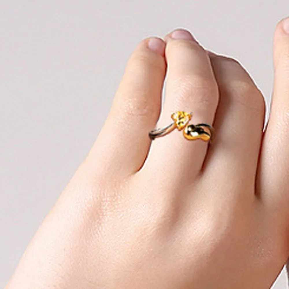 2017 элегантное циркониевое кольцо в форме сердца Открытое для пары|couple rings|personalized