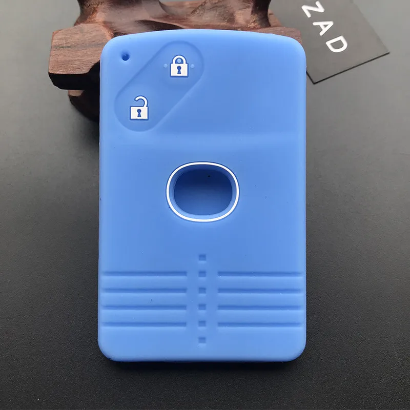 ZAD силиконовый резиновый чехол для автомобиля, держатель для ключа, оболочка, набор для Mazda 3 5 6 8 M8 CX-7 CX-9, 2 кнопки, смарт-карта, дистанционный брелок для ключей - Название цвета: light blue
