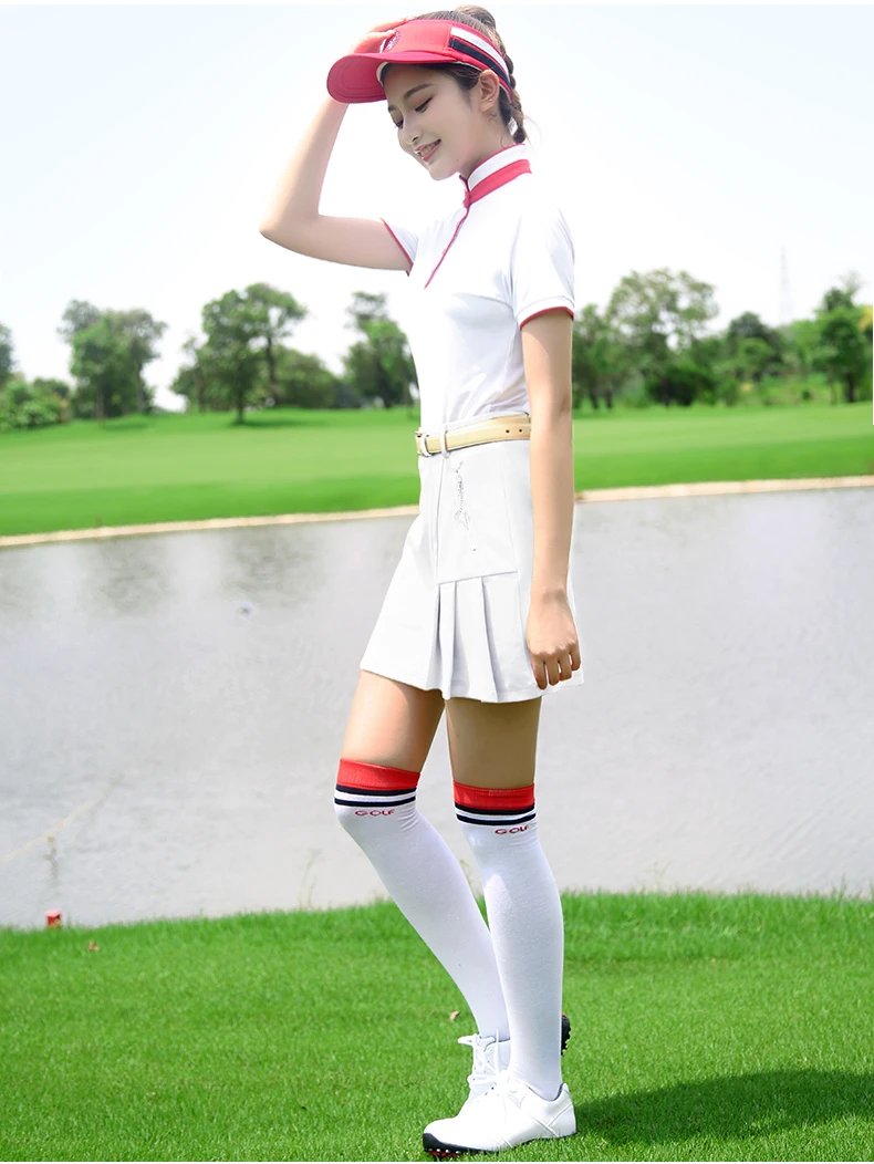 Новые PGM гольф-юбки женские летние юбки Спортивная теннисная юбка с шортами Беговая Юбка со звездами