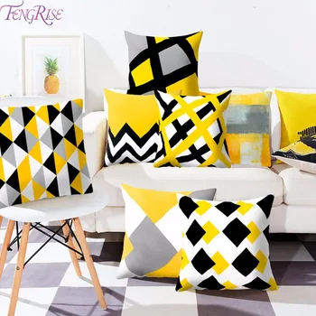 FENGRISE Christmas Home Decoration Pillow Case Cushion Cover Christmas Decorative Pillows Cover Sofa Living Room Pillowcase pillow cover christmas snow man home decoration