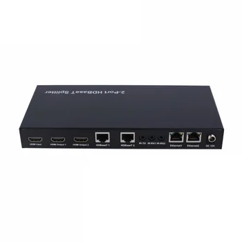 

PUZHIJIE 1X2 POC HDBaseT Splitter with 3D RS232 wide-band Bi-Directional IR control 4K 70m 1080P 100M HDBaseT Extender Splitter