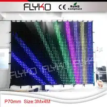 P7 3x4 м Светодиодные лампы свет этапа изготовленный на заказ дисплей светодиодный видео занавес