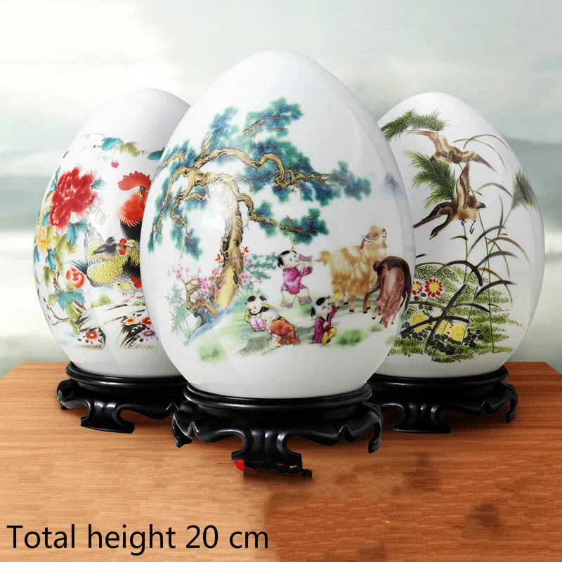 Jingdezhen Ceramic Lucky Ornaments Furnishing Decoration Crafts Office Coffee Accessories Wedding Desktop Pendulum E