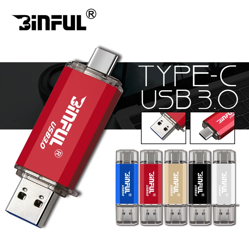 

3 in 1 USB 3.0 tick Type-C/OTG/Micro USB interface 32GB 64GB Usb Flash Drive pendrive 16GB 128GB pen drive flash usb free ship