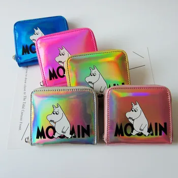 

2017 Latest Hologram Laser Wallet Card Holder Women PU Leather Rainbow Coin Purse Metallic Color Carteras Wallet Women Handbag