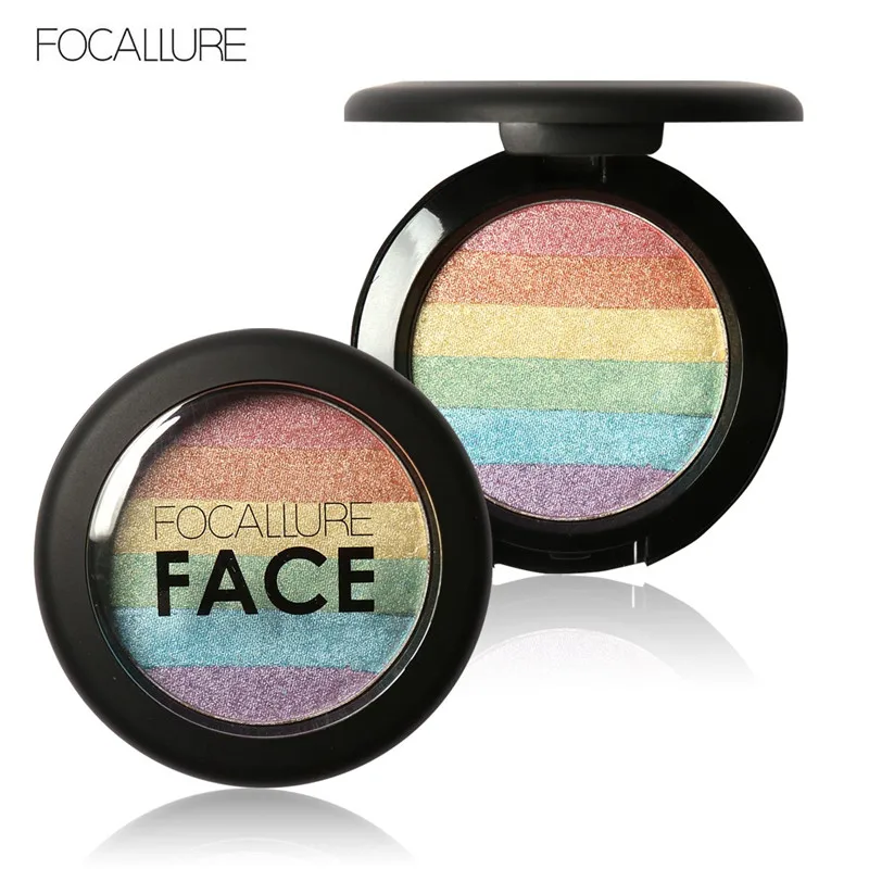 New Arrival Baked Mars Prism Rainbow Highlighter Makeup Palette Cosmetic Blusher Shimmer Powder