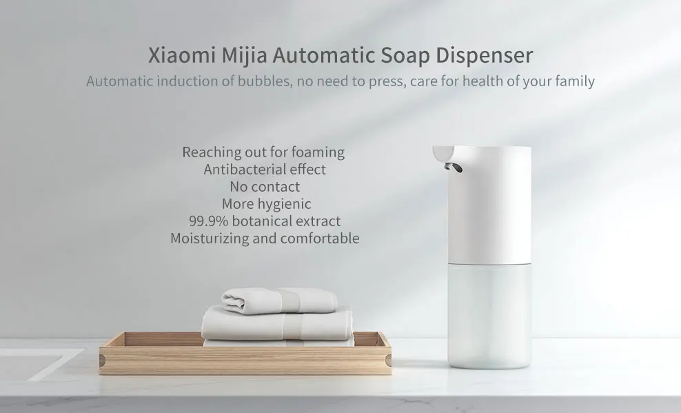 Xiaomi Mijia автоматический индукционный пенообразователь ручная мойка дозатор для мыла автоматический мыло 0,25 s инфракрасный датчик умный дом подарок