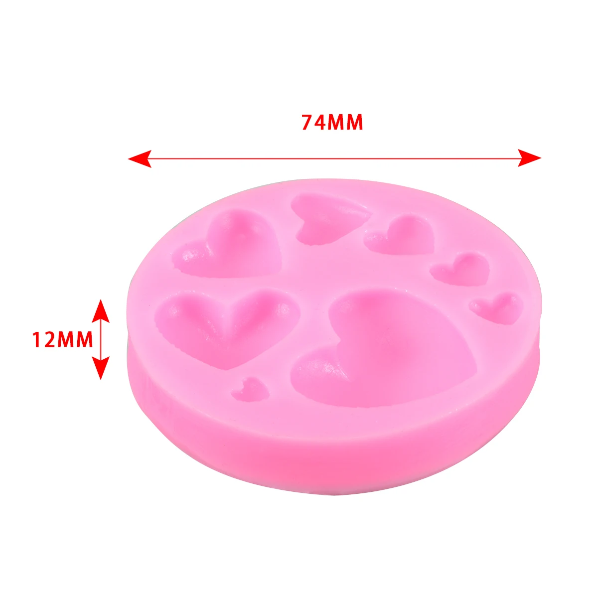 3D Love Heart Silicone Mold 8 Holes Soap Mould DIY Fondant Cake Decorating Baking Tools Kitchen Bakeware
