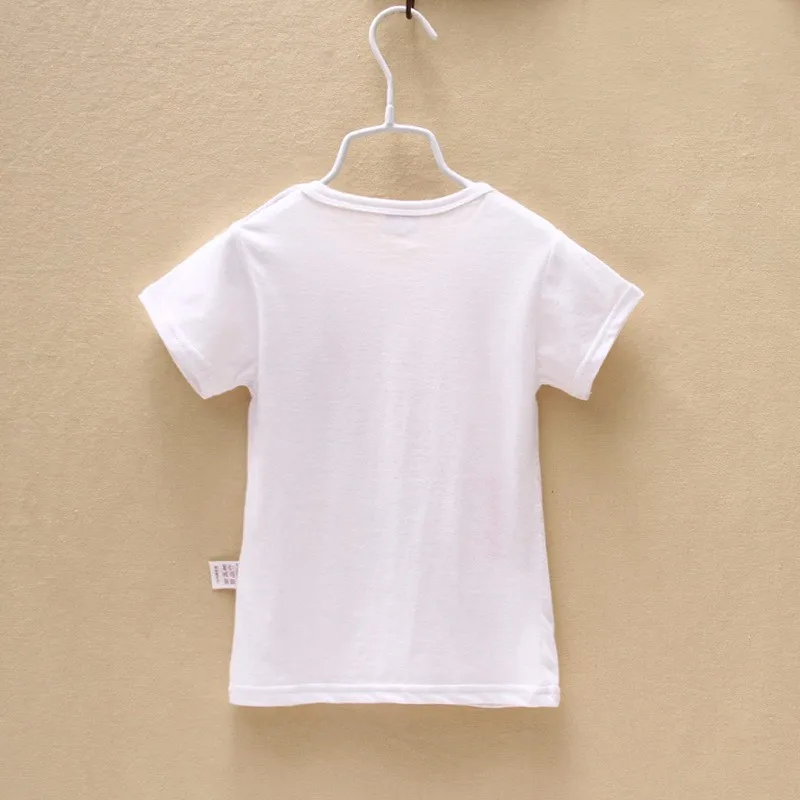 Розничная, детская одежда детская футболка с буквенным принтом верхняя одежда для девочек летняя футболка для маленьких мальчиков, LKC108