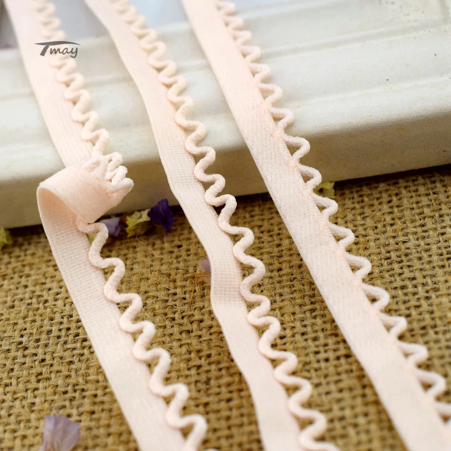 1448 три угла шнур эластичные ленты для брюк нейлон кружевной край ткань стрейч-лента резинка юбка пояс швейная лента цвет