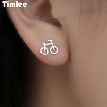 Timlee E151, новинка оригинальность прекрасный мини велосипед из алюминиевого сплава серьги-гвоздики, Модные украшения оптом