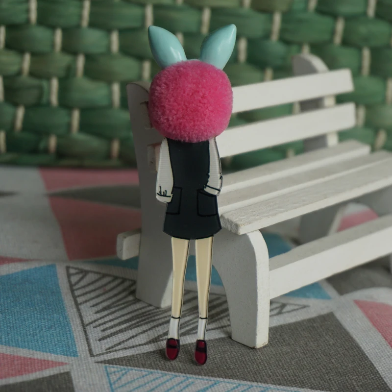 

Woman lovely brooch girl rabbit ear Brooches handmake Cute brooch pins Jewelry Accessories gifts Drop-Shipping