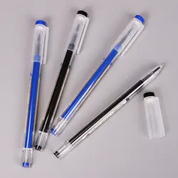 Простой Пластик гелевая ручка Бизнес перо 0,35 мм головка иглы прозрачные ручки письменные принадлежности для студентов