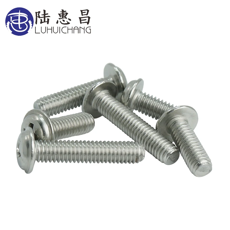 Бесплатная доставка винты luchang M6 * 8 Pan Electronic 304 из нержавеющей стали Phillips с шайбой