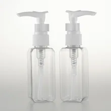 5pcs/set 50ml transparent square bottle plastic PET Socket pump bottle Emulsion cosmetic Sub-bottle wholesale BQ126 5pcs/set 50ml transparent square bottle plastic PET Socket pump bottle Emulsion cosmetic Sub-bottle wholesale BQ126