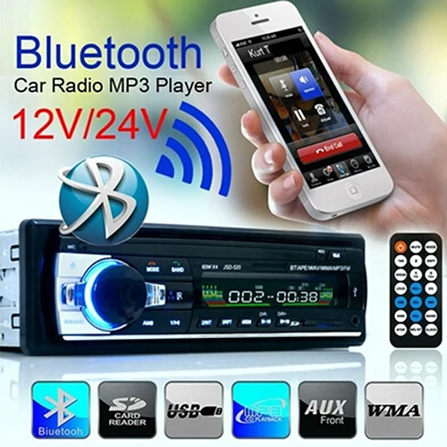 Hot Car FM font b Radio b font Bluetooth 1 DIN In Dash 12V SD USB