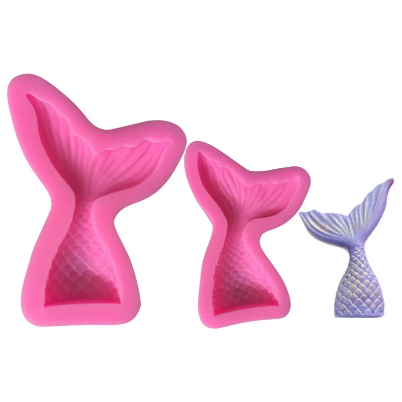 

4YANG Mermaid Tail Silicone Mold Fondant Cake Pastry Baking Mould Chocolate Cupcake Embossing Stencil Biscuit Decorating Tool