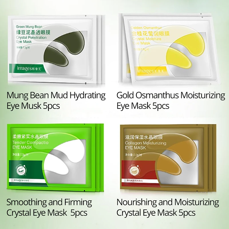 IMAGES Crystal Collagen Gold Osmanthus Eye serum Patch Anti Wrinkle Hyaluronic Acid Moisture Dark Circle Remover Eye Mask