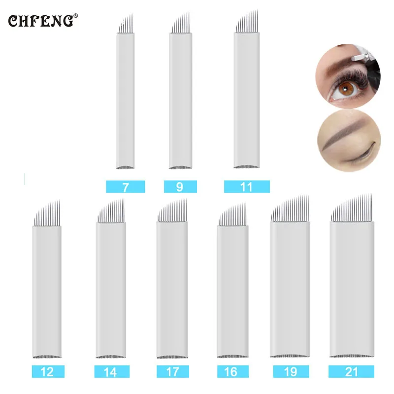 

Microblading Needles 0.2mm CF U Shape Permanent Makeup Eyebrow Flex Tattoo Blades for 3D Eyebrow Tebori