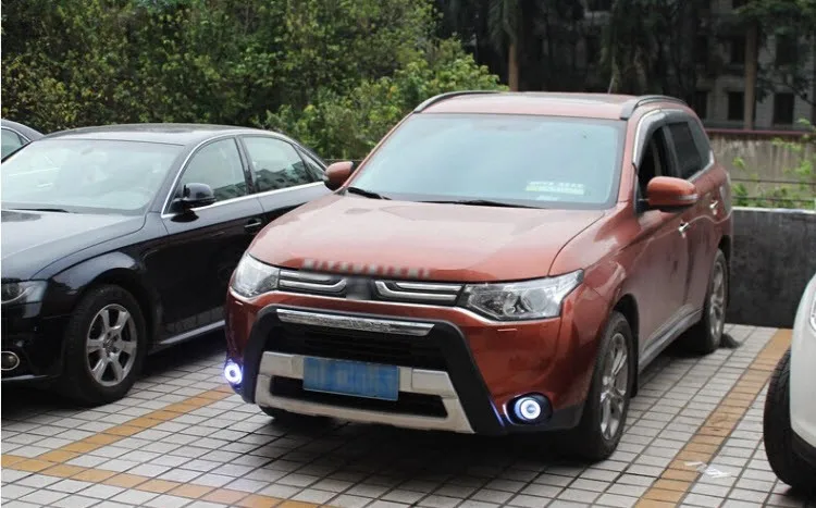 Дневные ходовые огни для Mitsubishi Outlander/P-HEV 2013 светодиодный Ангел глаз DRL H11 55 Вт галогенные лампы противотуманный светильник