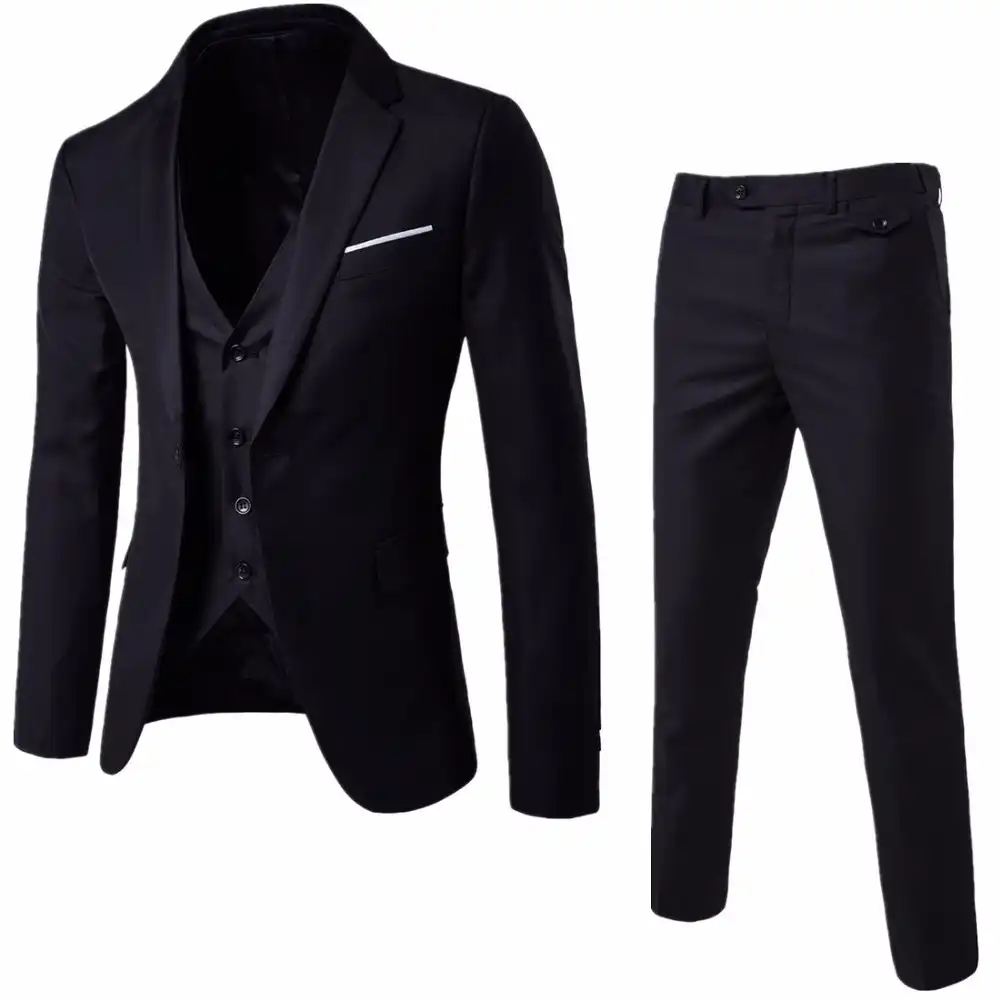 Slim Fit Latest Coat Pant Designs Men Wedding Suits Groom Tuxedo In Stock Best Man Suit Purple Gray Sky Blue Jacket Vest Pants