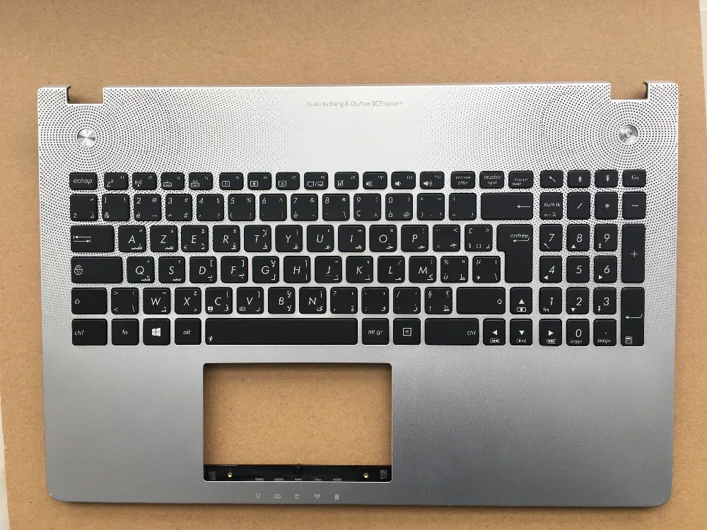 New AF Arabic-French Azerty Layout Keyboard for Asus N56 N56 N56D N56DP N56DY N56V N56VB Black With silver C Cover Laptop Keyboard Backlit Keyboard -1