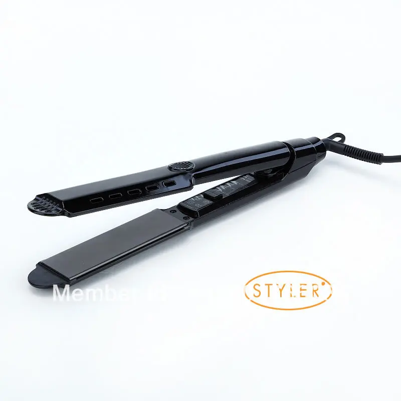 

Professional High quality Hair Straightener Iron Nano Titanium Ceramic Hair Straightening Black Fast shipping