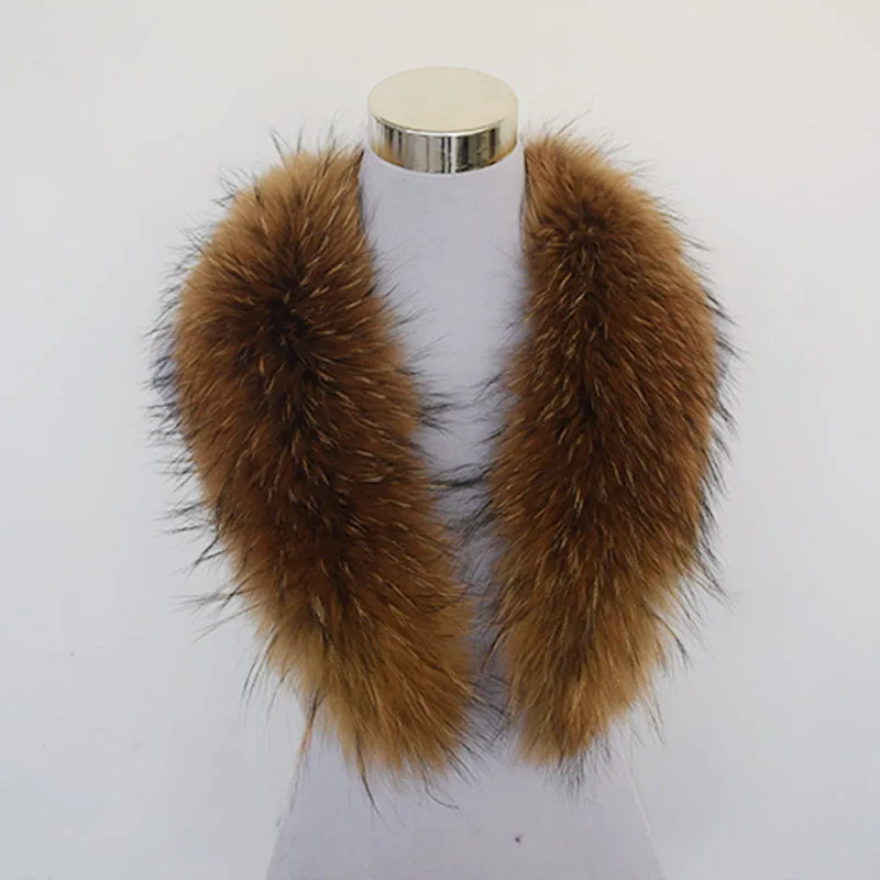 

Winter Scarf Limited 100% Long Women Real Raccoon Fur Collar Natural Shawl Luxury Scarf Genuine Collars Wholesale 80cm 2018