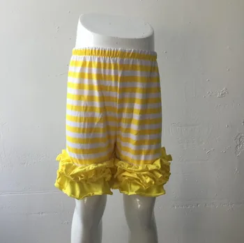 

Solid Cotton Toddler Shorts Wholesale Kids Wear Sew Sassy Icing Triple Shorts baby knit ruffle shorts