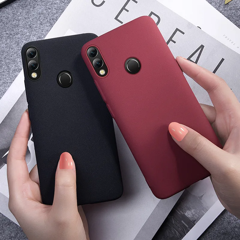 Ультратонкий простой матовый мягкий чехол из ТПУ для Huawei Y9 2019 Honor 8x max 10 8c 7x 6x 6a v10 v20