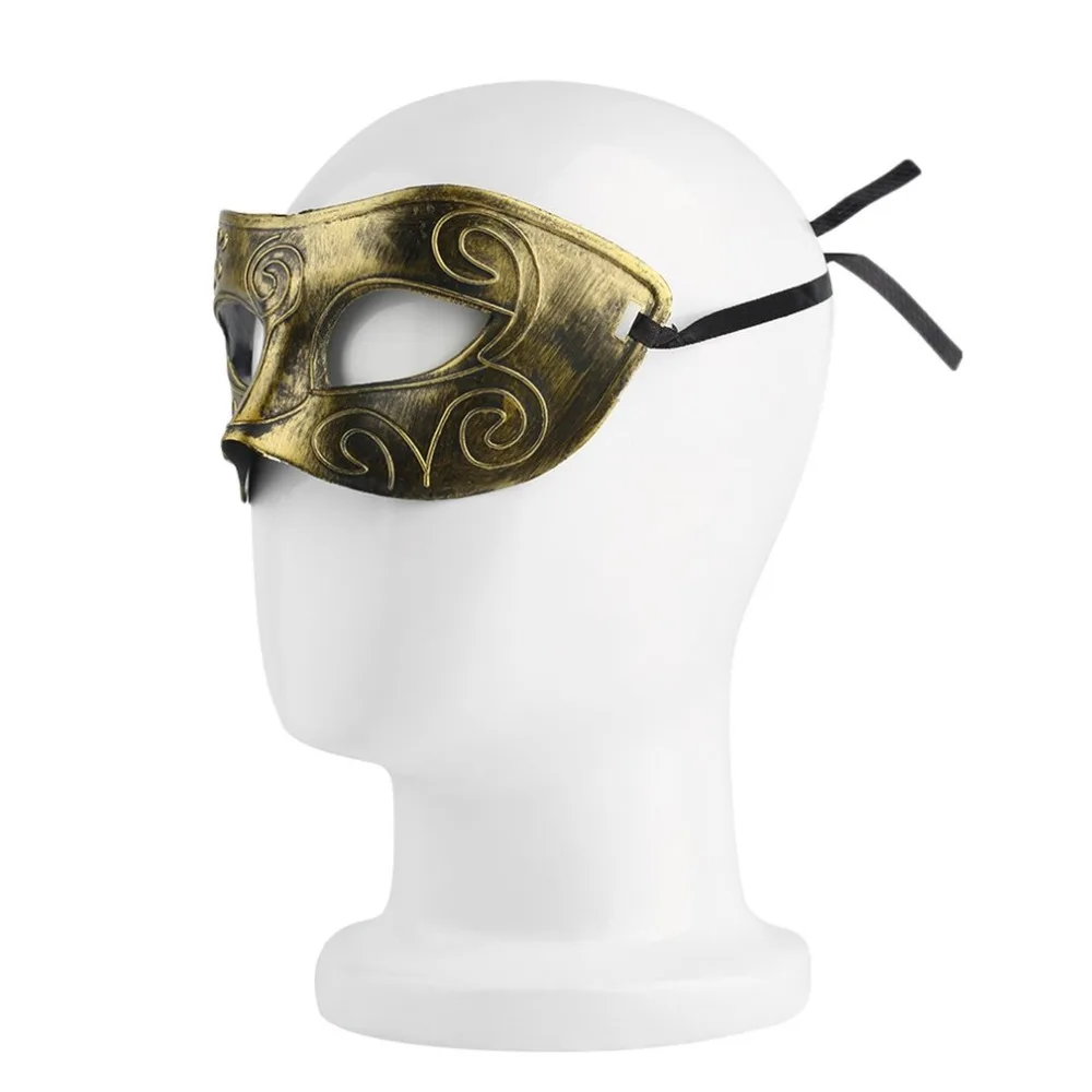 1PC Silver Half Face Retro Roman Gladiator Halloween Party Facial Masquerade Mask Men Women Party Anonymous 2