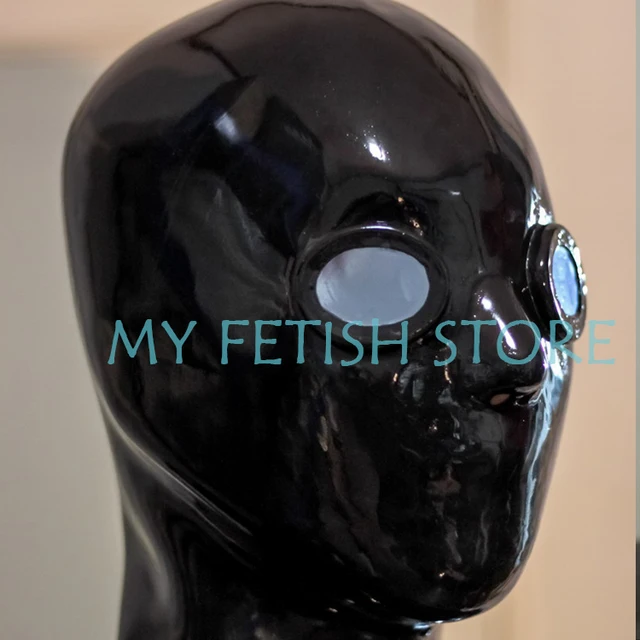 (DM872)100 natural full head human face latex mask rubber hood with