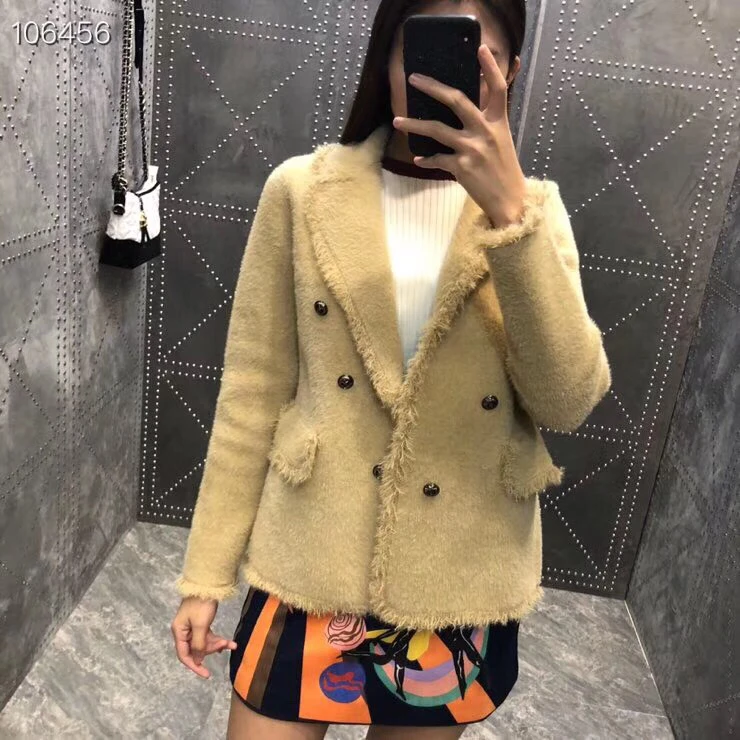 Новое поступление Элитный бренд осень Зимняя одежда Для женщин модная одежда с длинными рукавами элегантные Кнопка кисточкой джинсовый жакет