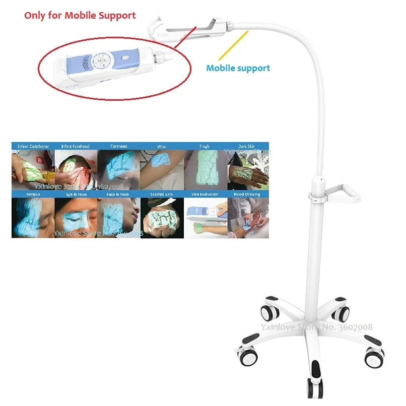 Только Мобильная поддержка или бесплатное перемещение для портативного ручного просмотра Вены/поиска вены, фиксируется на столе или на столе YX-400-S1 поддержки