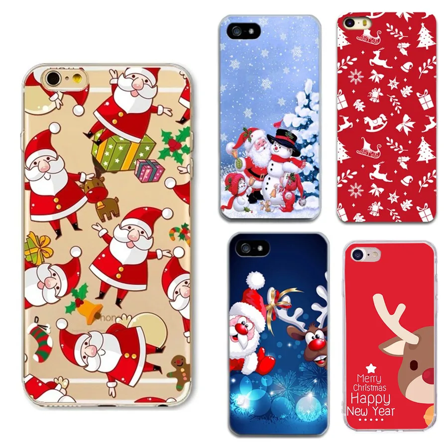 

TPU Phone Cases For Iphone 8Plus Case Santa Claus Christmas Silicone Case for Iphone 8 7 Plus 6 6S 5 5S SE XR X XS Max CASES