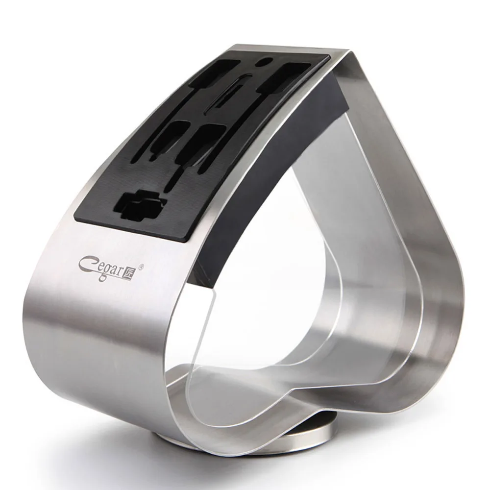

NEW Cegar 360 Rotatable Heart Shape Knife Shelf Rack Storage Block Holder Knives QUALITY