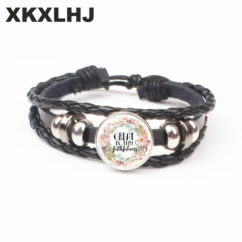 Новый кожаный браслет XKXLHJ с надписью Библия | Украшения и аксессуары