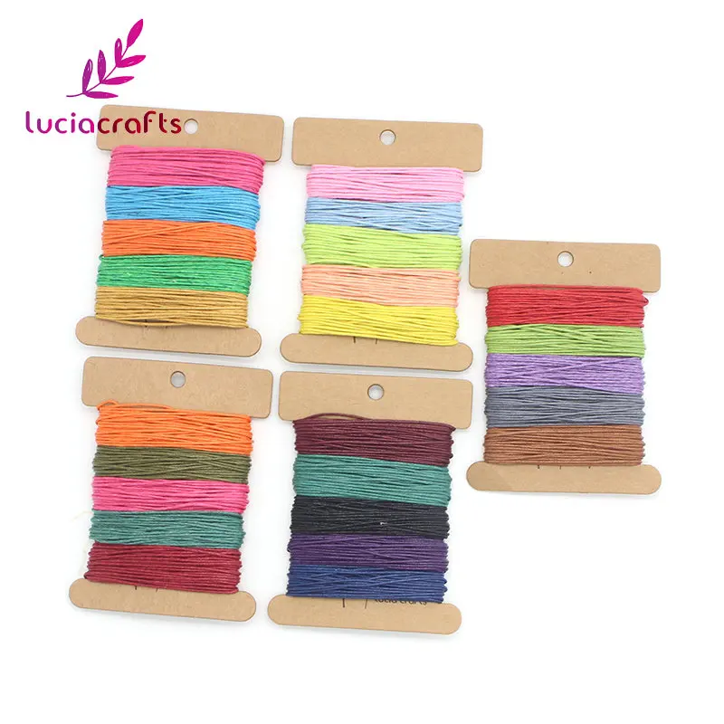 Lucia crafts 1 мм 25 ярдов/партия вощеная нить хлопковый шнур веревка ремешок Шамбала