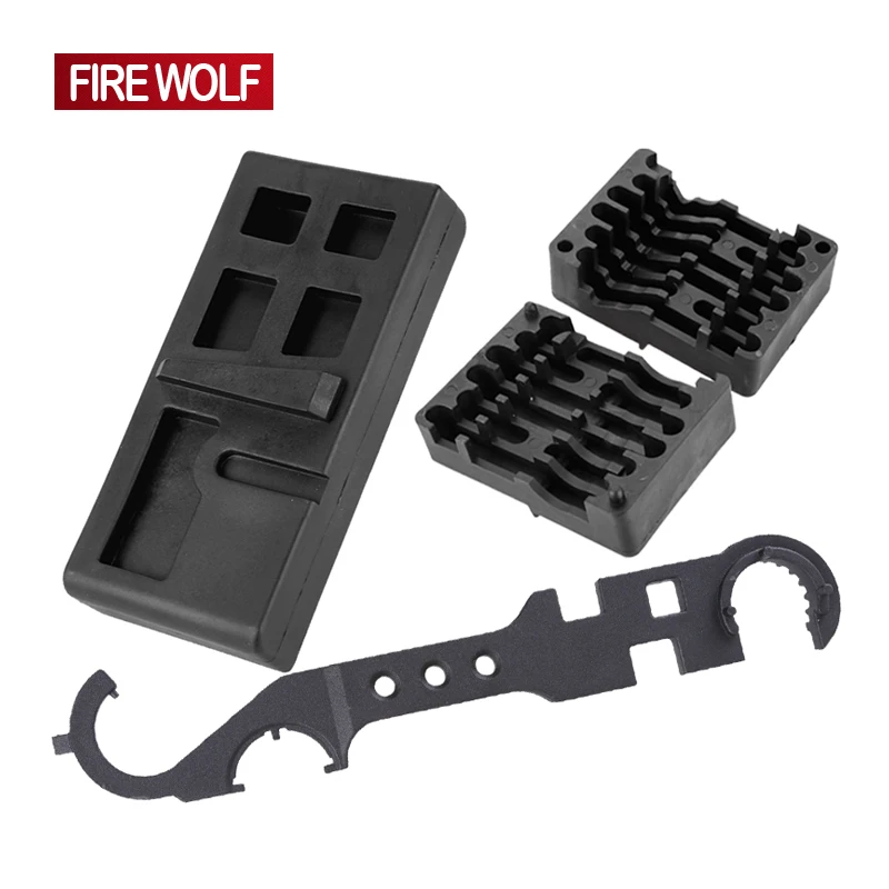 

FIRE WOLF 3 Combo! Gunsmith Armorer's Tool Kit ar15 Lower & Upper Vise Block & Wrench tool