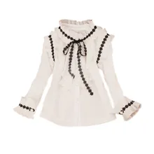 Школьные белые блузки для девочек, школьная форма, хлопковые рубашки в полоску для детей, топы для детей 2, 4, 6, 8, 10, 12, 14, 15 лет, подростковые блузки