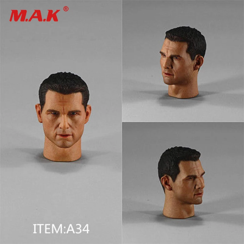 Tom Cruise 1/6 Male Head Carved Sculpt Model for 12" Action Figure Body Collect 