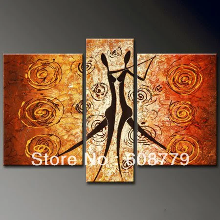 

Hot Selling No Frame Three Panels Group Painting on Canvas LRGP0002