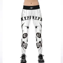 Унисекс 3D цифровой печати NYPD обувь для мальчиков фитнес эластичные брюки леггинсы мотобрюки ropa mujer